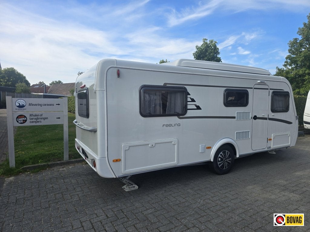 Eriba Feeling 442 met slaapdak, Caravans en Kamperen, Overige typen, Schokbreker, Bedrijf, Treinzit