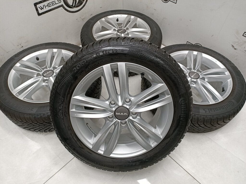 VW Audi Skoda  velgen 16 winterbanden 5x112, Ophalen, Gebruikt, 16 inch, Banden en Velgen