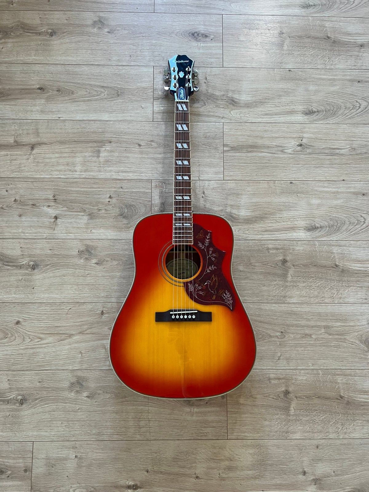 Epiphone Hummingbird Studio Faded Cherryburst, Ophalen of Verzenden, Zo goed als nieuw, Western- of Steelstringgitaar