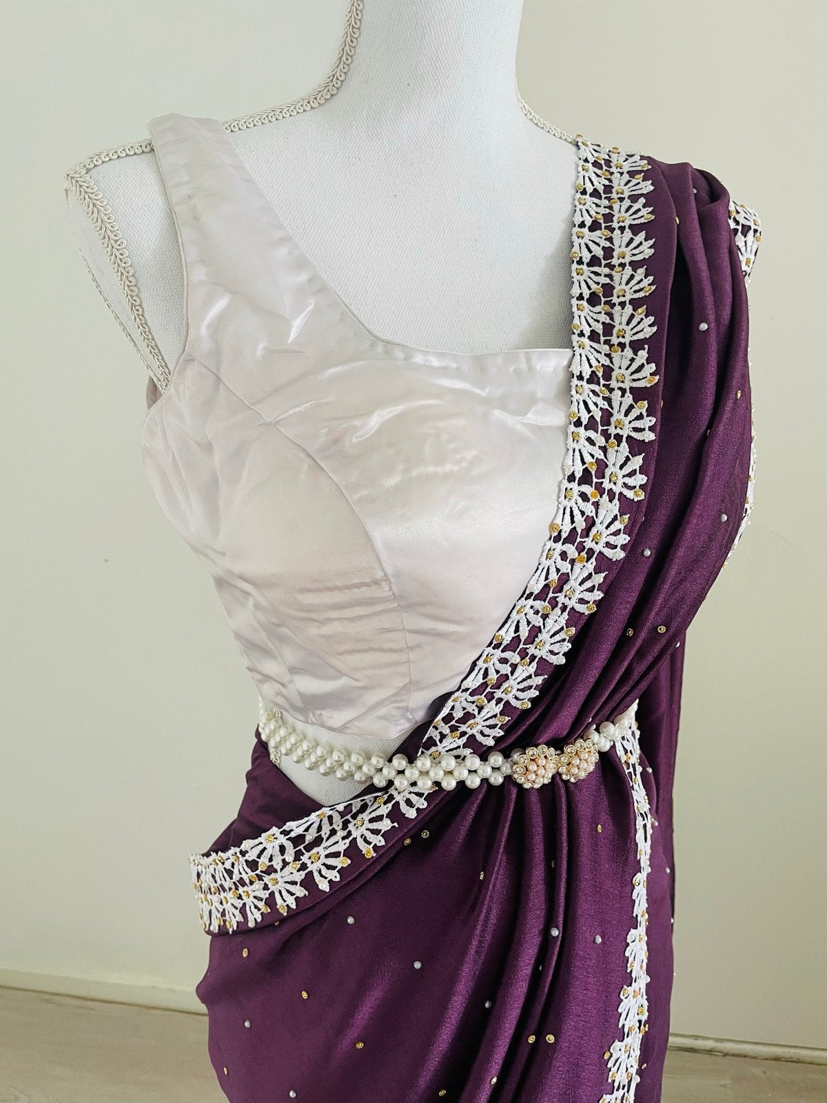 Saree met EXTRA GRATIS  witte blouse erbij, Kleding | Dames, Overige Dameskleding, Verzenden, Nieuw