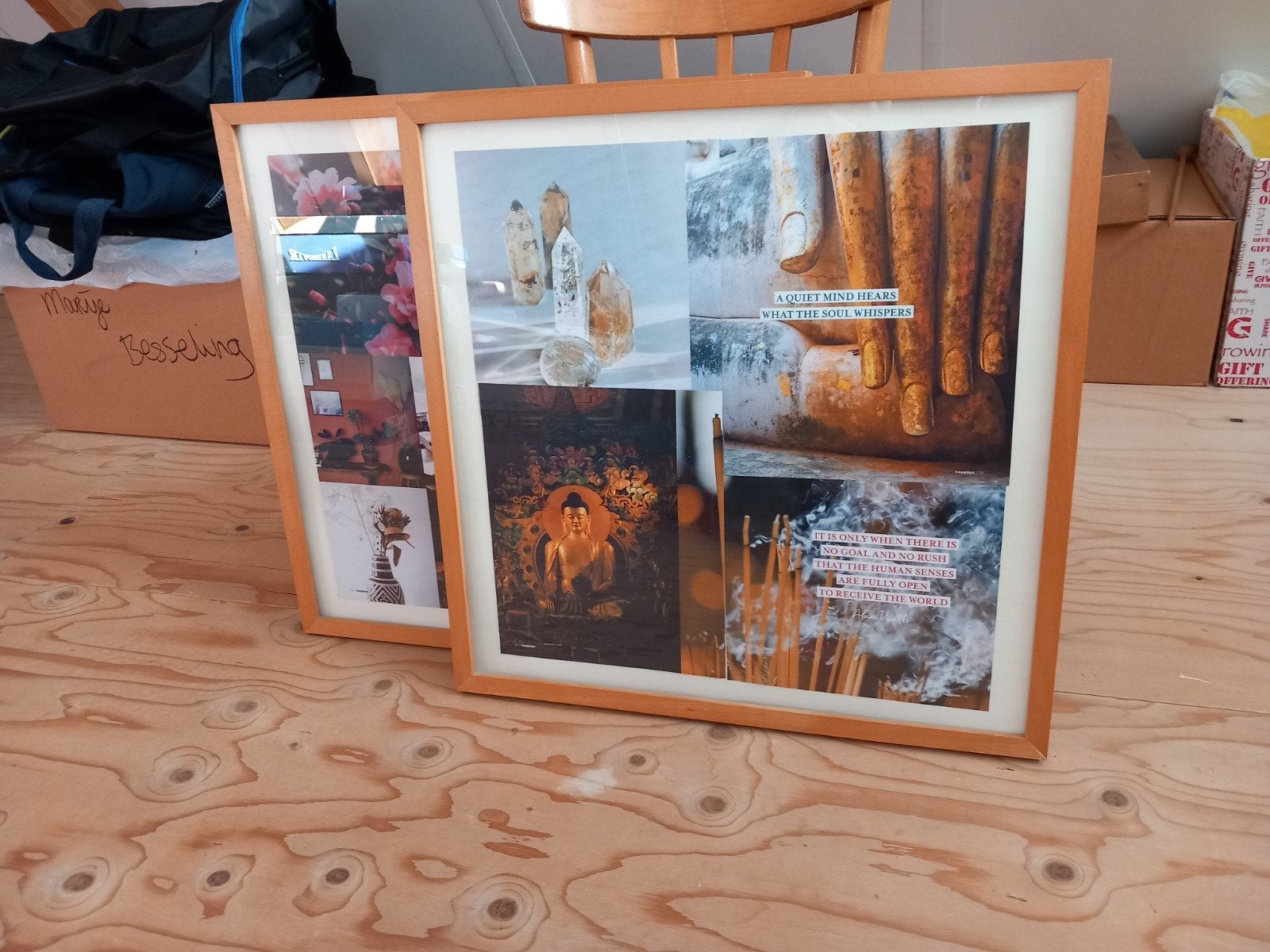 2 houten lijsten Ikea 52 x 52, Ophalen, Gebruikt