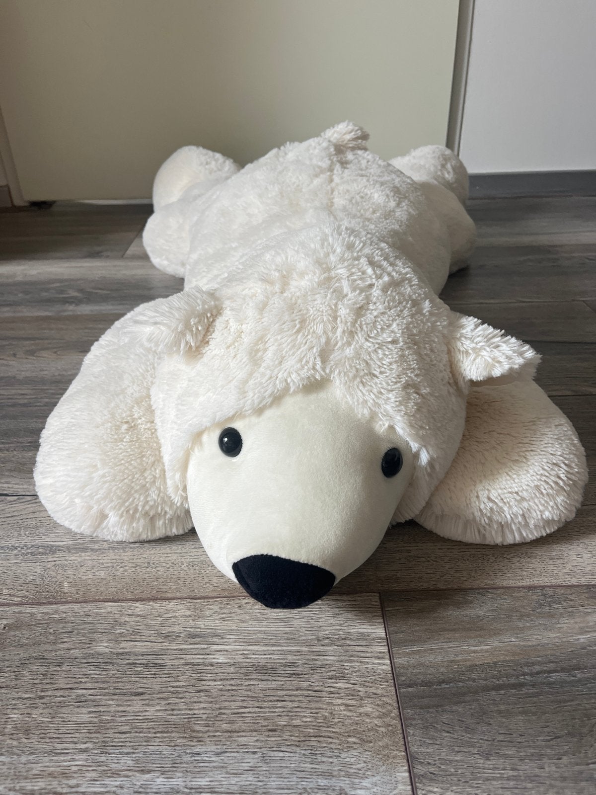 Grote witte pluche ijsbeer knuffel - Zo goed als nieuw, Beer, Ophalen of Verzenden, Zo goed als nieuw, Wit