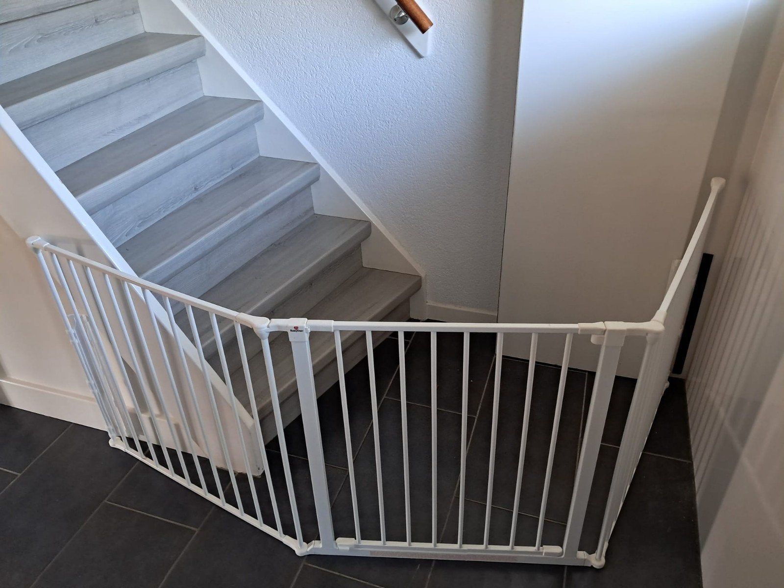 Wit metalen traphekje 3x71cm lang, Ophalen, Gebruikt, Overige typen, 115 cm of meer