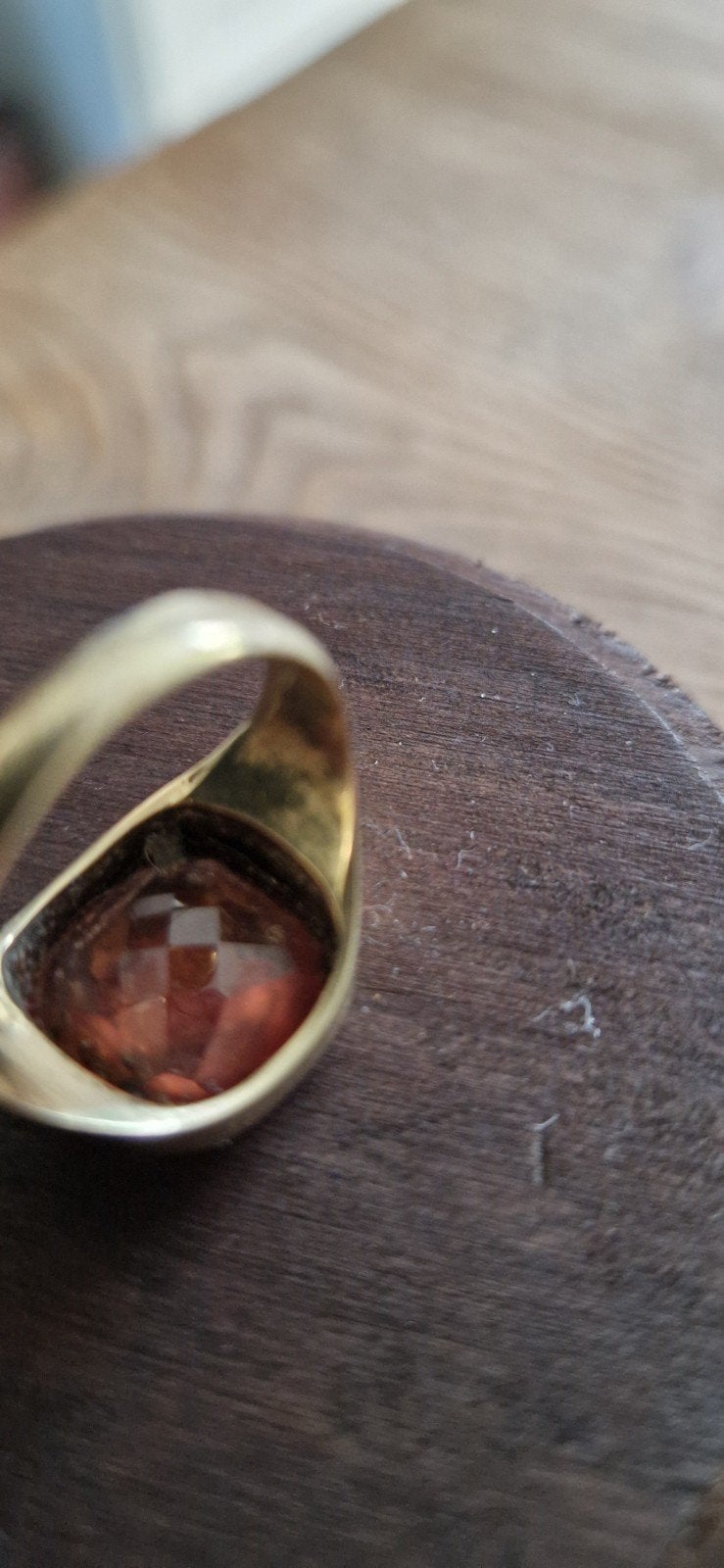 gouden ring voor heren met een aparte edelsteen, 20 of groter, Heer, Ophalen of Verzenden, Goud