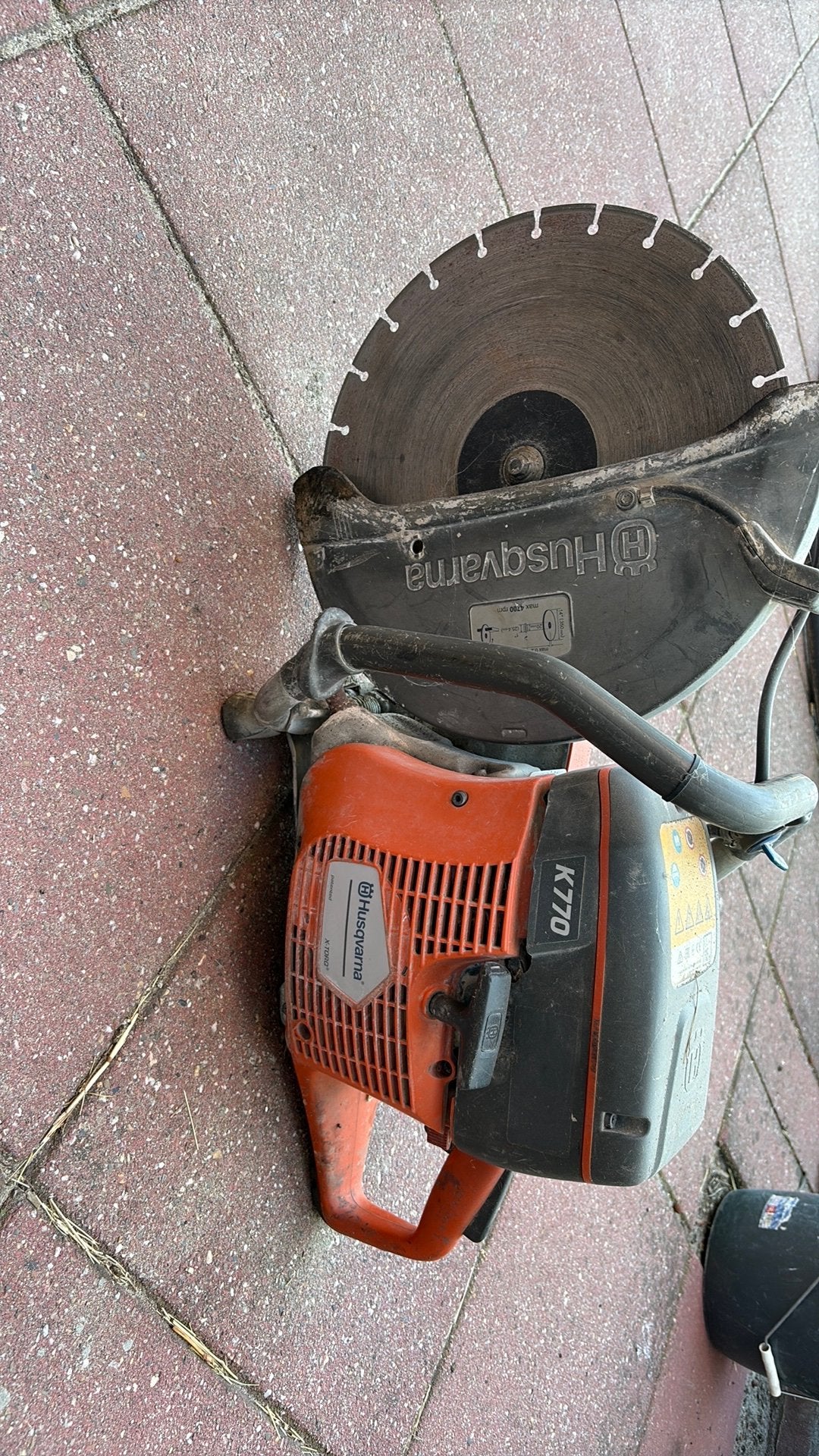 husqvarna k770 + 350mm diamantschijf, Ophalen, Zo goed als nieuw, 1000 watt of meer, Overige typen