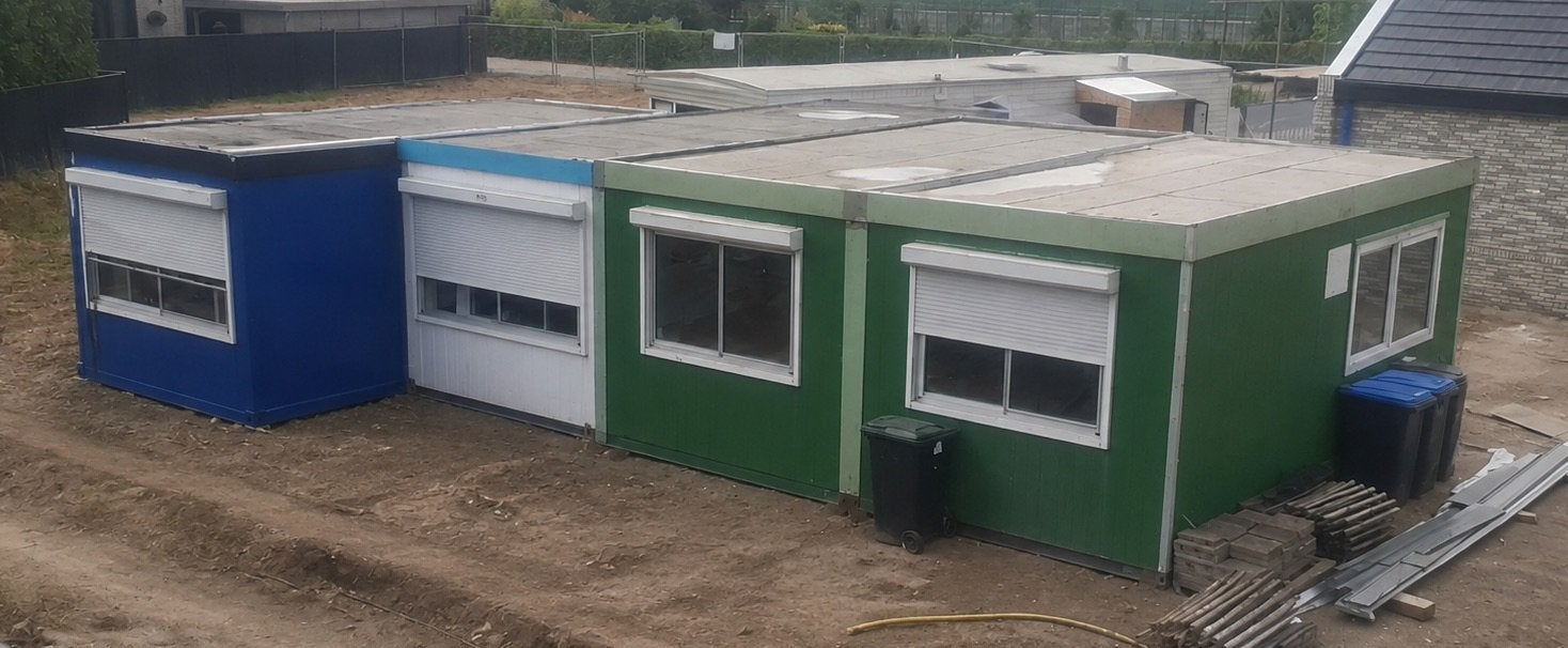 Woonunit 3 slaapkamers, volledig elektrisch, Caravans en Kamperen, Ophalen, Gebruikt