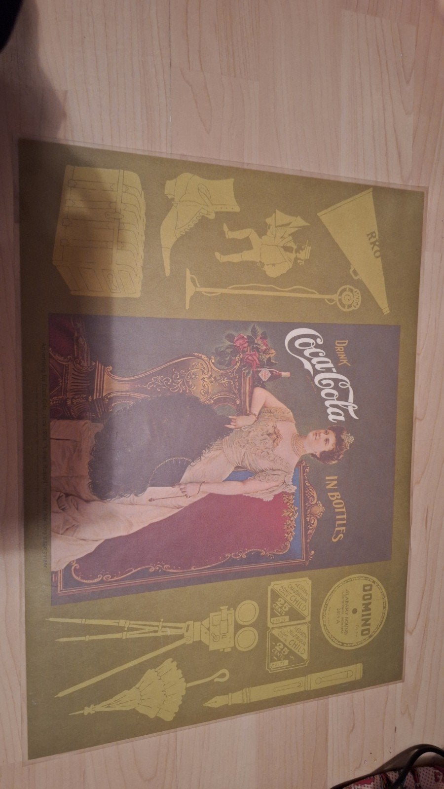 Vintage Coca-Cola placemat - Decoratief en uniek, Ophalen, Gebruikt, Gebruiksvoorwerp