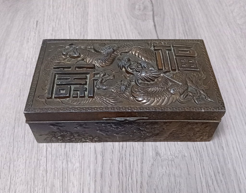 antiek draak japan trinket box, Antiek en Kunst, Ophalen of Verzenden