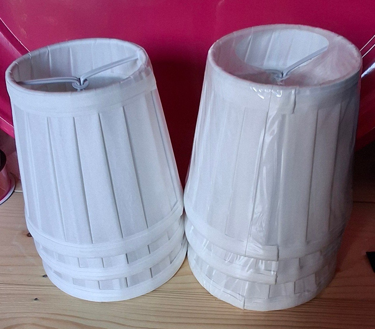 Set lampekapjes (klem) 6 stuks wit, Huis en Inrichting, Ophalen of Verzenden, Wit