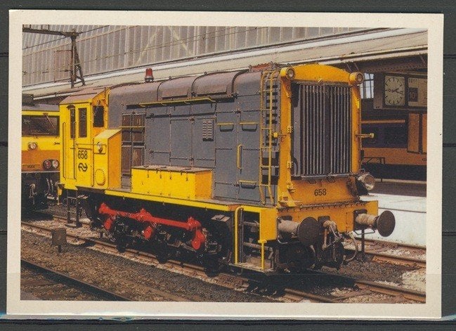 NS Diesellocomotief 658 "Hippel" of "Bakkie" Trein t-45, Verzamelen, Ophalen of Verzenden, Zo goed als nieuw, Trein, Kaart of Prent