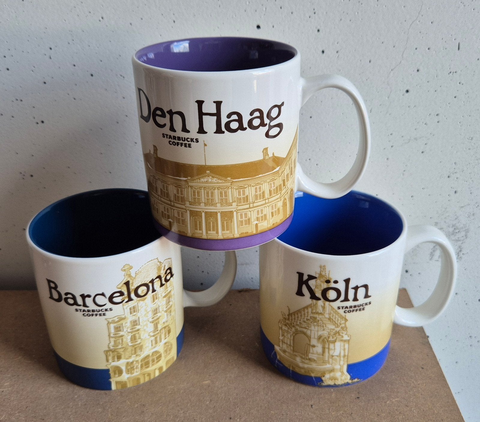 3 Starbucks bekers, Ophalen of Verzenden, Zo goed als nieuw, Aardewerk