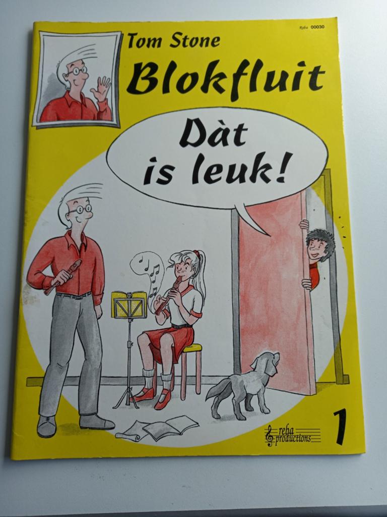 Blokfluit Dat is Leuk - Cursus van Tom Stone, Muziek en Instrumenten, Bladmuziek, Ophalen of Verzenden, Gebruikt, Les of Cursus