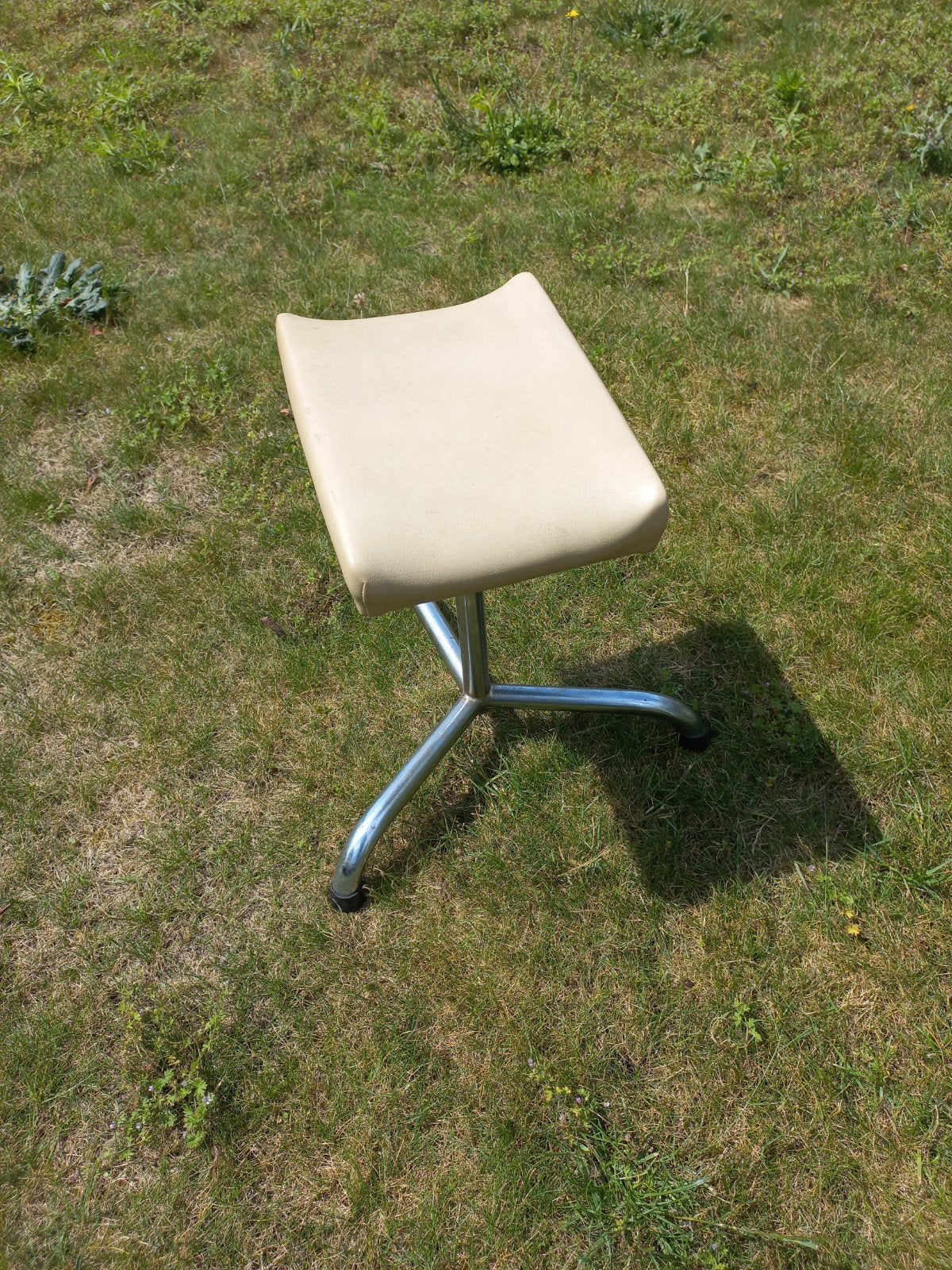 Vintage in hoogte verstelbaar krukje, Ophalen, In hoogte verstelbaar, Gebruikt, Overige materialen