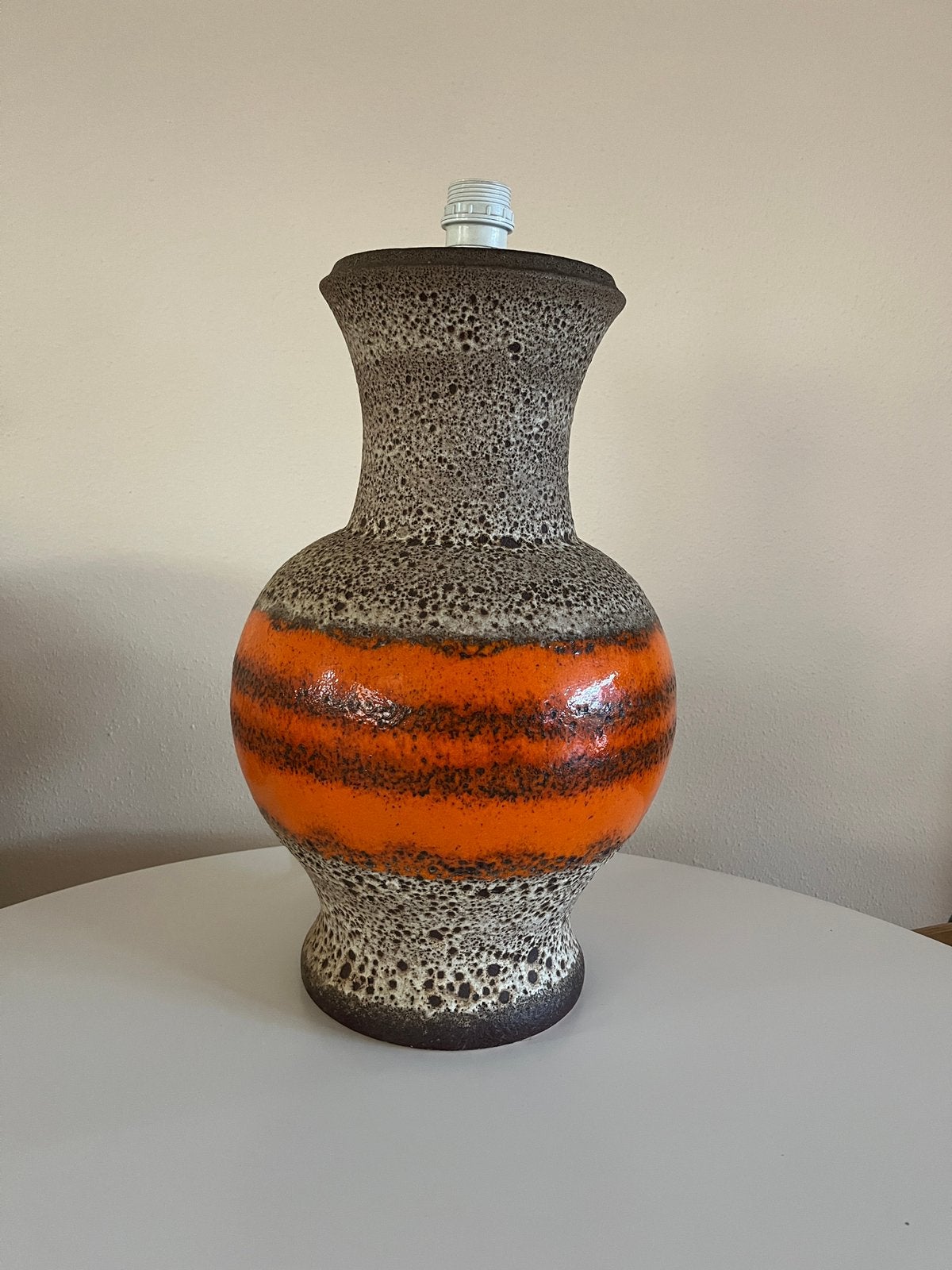 Vintage keramische lampenvoet, Fat Lava-stijl, jaren 60/70., Ophalen