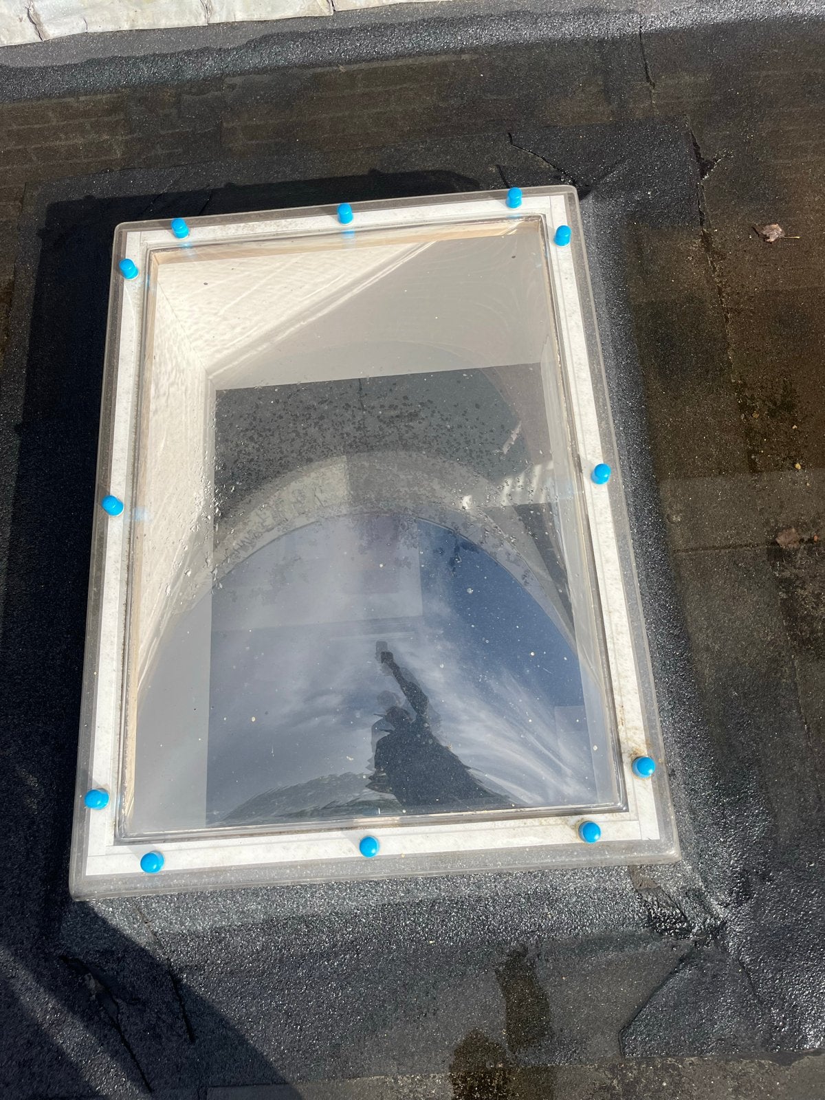 Geïsoleerde lichtkoepel met opstand 115x85 cm, Doe-het-zelf en Verbouw, Ophalen, Gebruikt, Dakraam, 80 tot 120 cm
