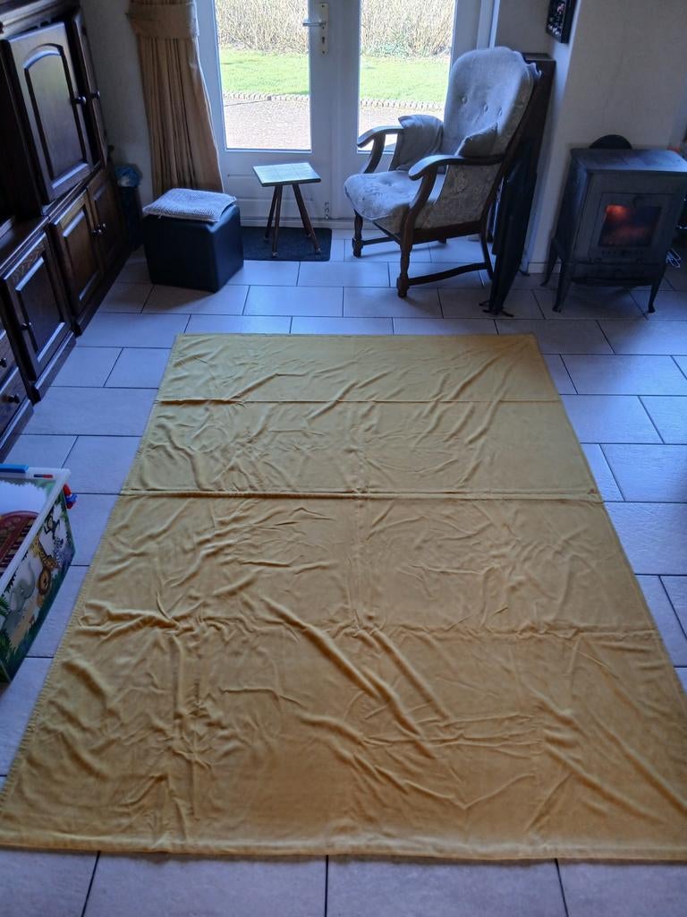 Velours gordijnen 2 stuks 174 lang en 233 breed. Het gordijn, Ophalen of Verzenden, Rechthoekig, 200 cm of meer