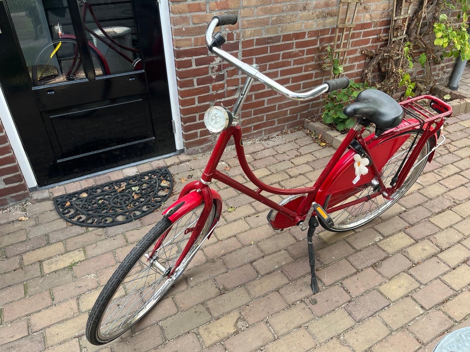 Rode omafiets voor kinderen 10-13 jaar, Ophalen, Terugtraprem, Gebruikt, Versnellingen