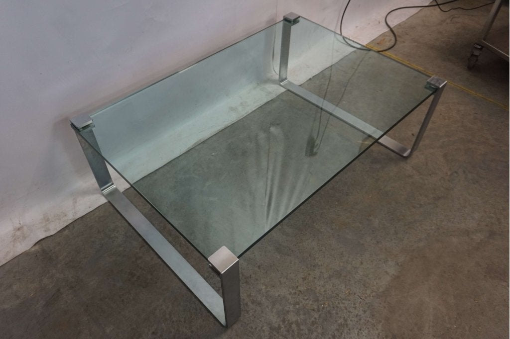 Glazen stevige salontafel 120x82,5, Gebruikt, 50 tot 100 cm, 100 tot 150 cm, Niet ingevuld