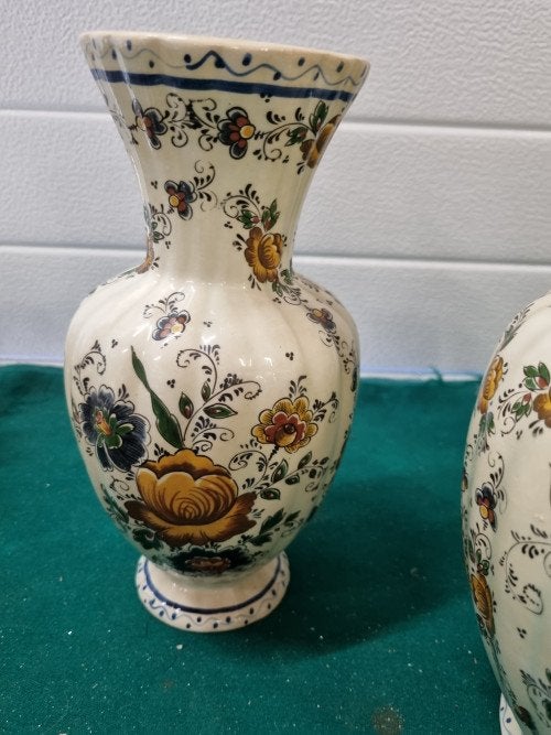 Kaststel bloemen motief  h bequet, Antiek en Kunst, Ophalen of Verzenden