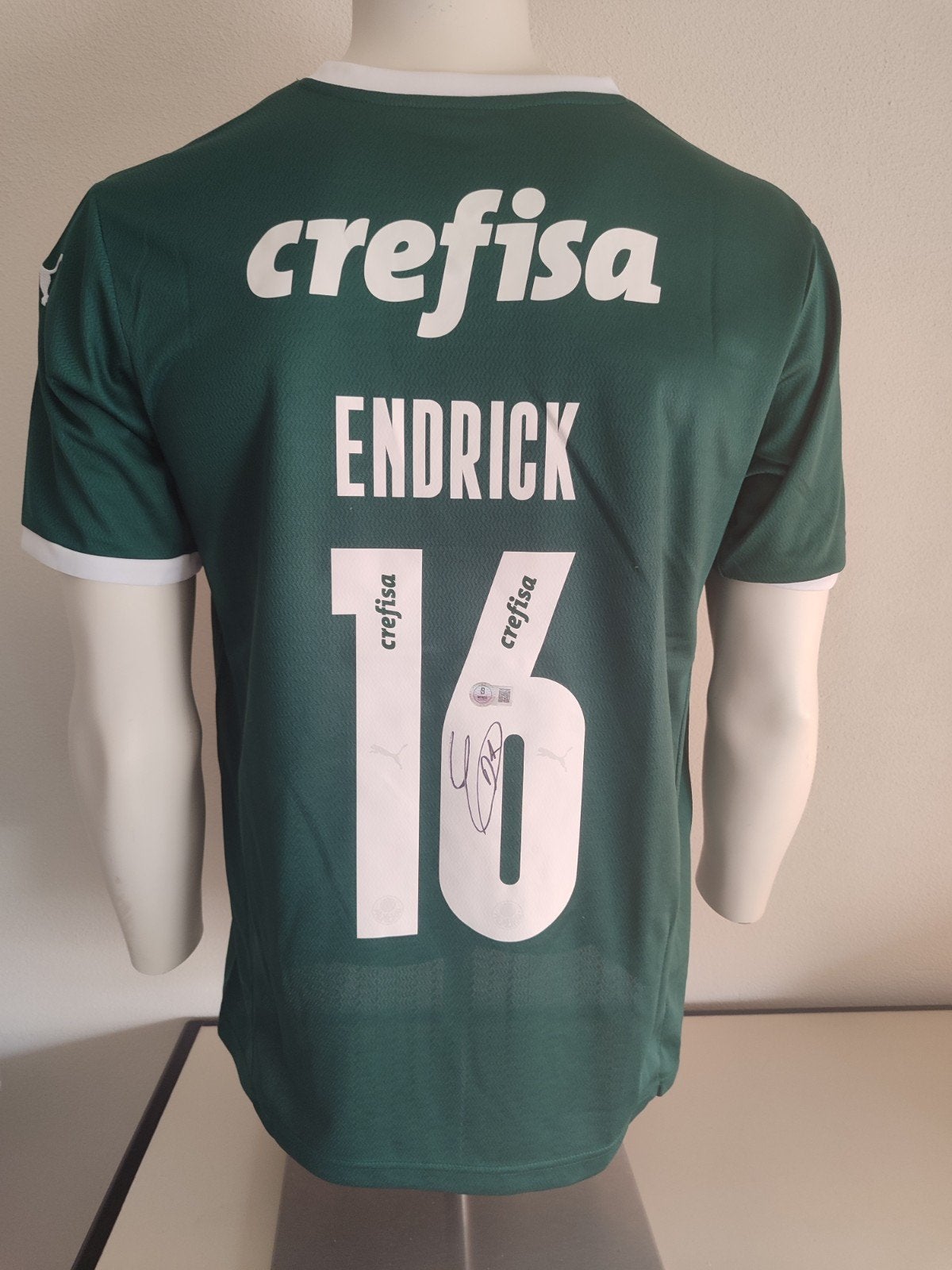 Palmeiras shirt gesigneerd door Endrick met Beckett COA, Ophalen of Verzenden, Nieuw, Buitenlandse clubs, Shirt