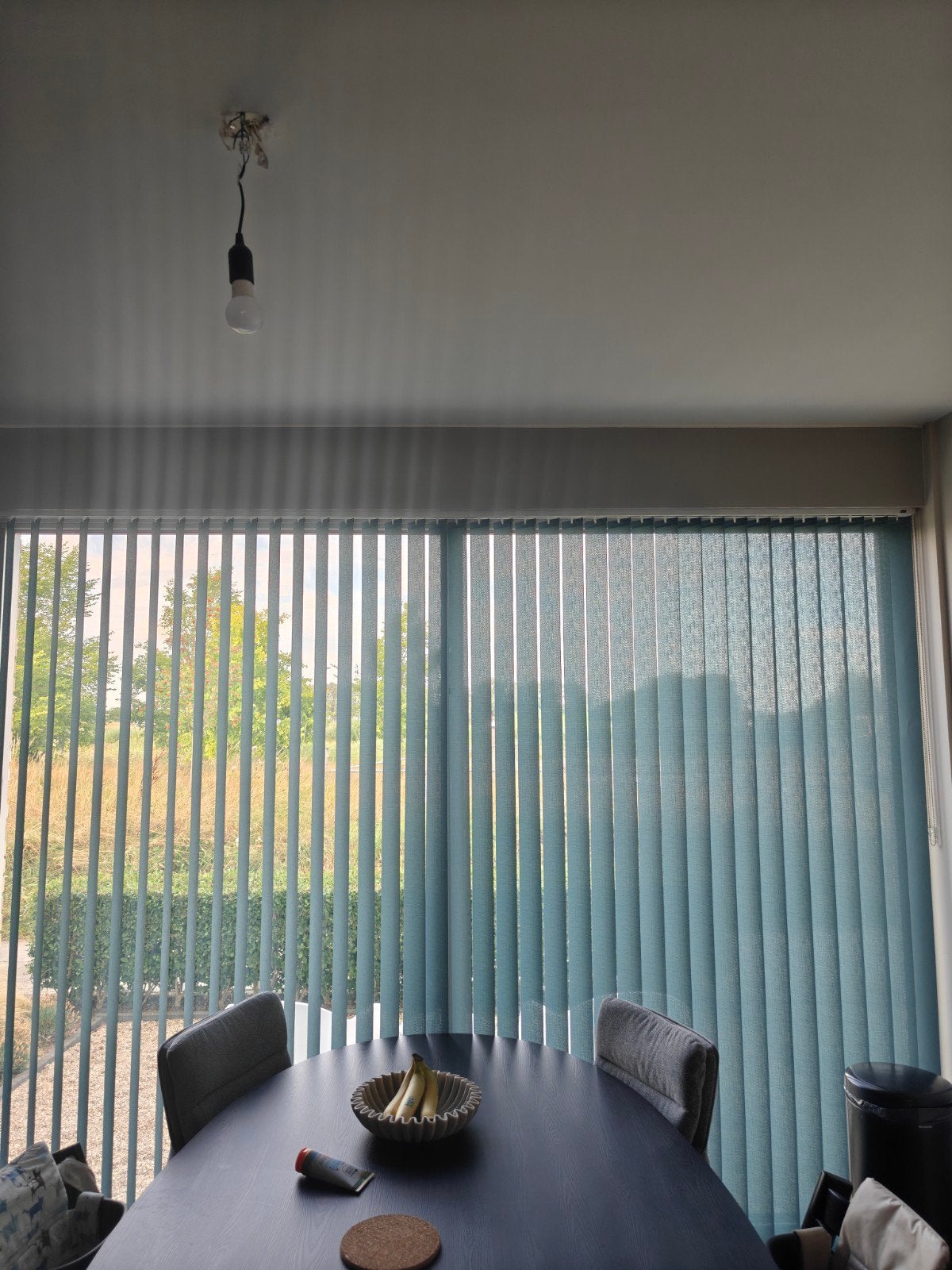 Luxaflex verticale lamellen / jaloezieën blauw, Koordbediening, Gebruikt, Blauw, 235 cm