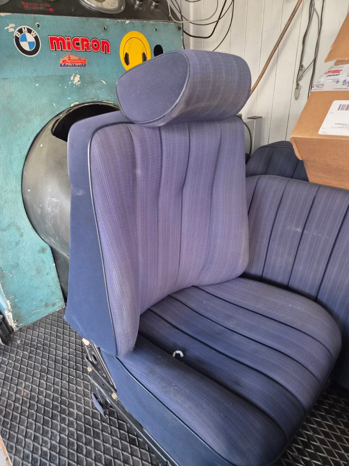 w124 interieur blauw, Ophalen, Gebruikt, Mercedes-Benz