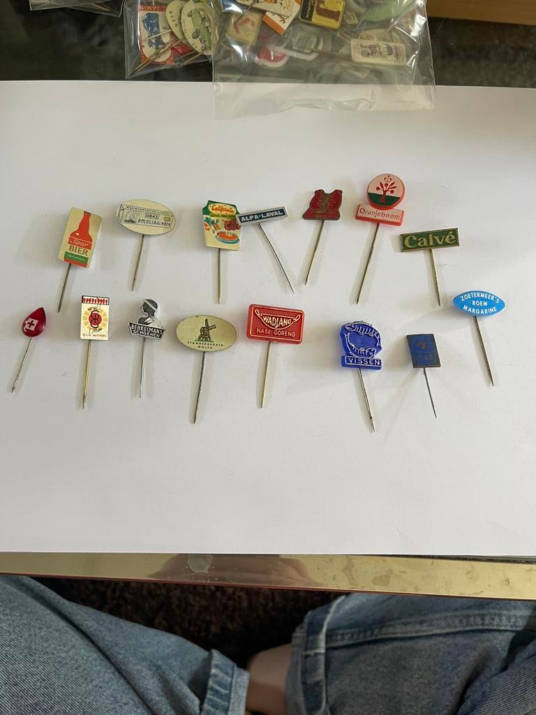 Vintage jaren ‘60 speldjes set 20, Verzamelen, Ophalen of Verzenden, Zo goed als nieuw, Overige onderwerpen