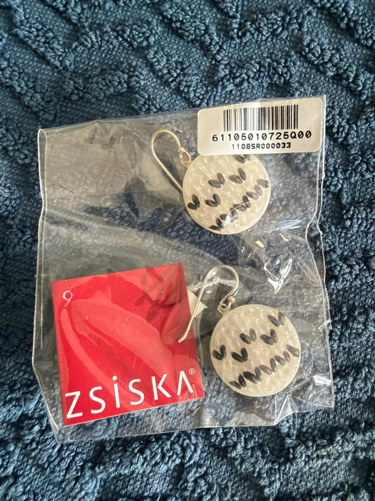 ZSISKA Oorbellen - Nieuw met label, Overige materialen, Hangers, Verzenden, Wit