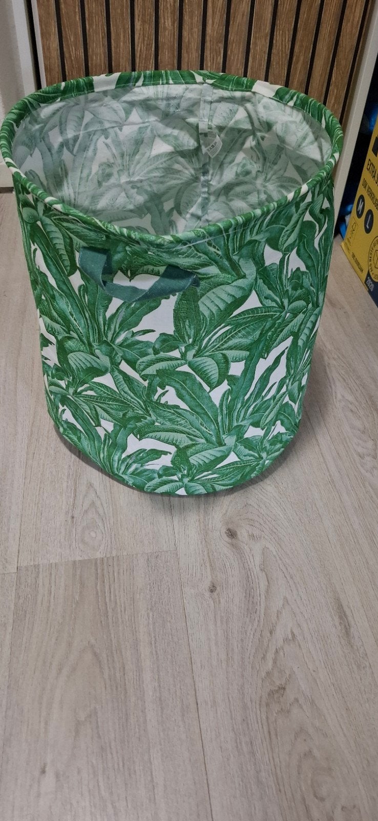Groene wasmand met palmbladeren, opvouwbaar & waterdicht, Ophalen of Verzenden