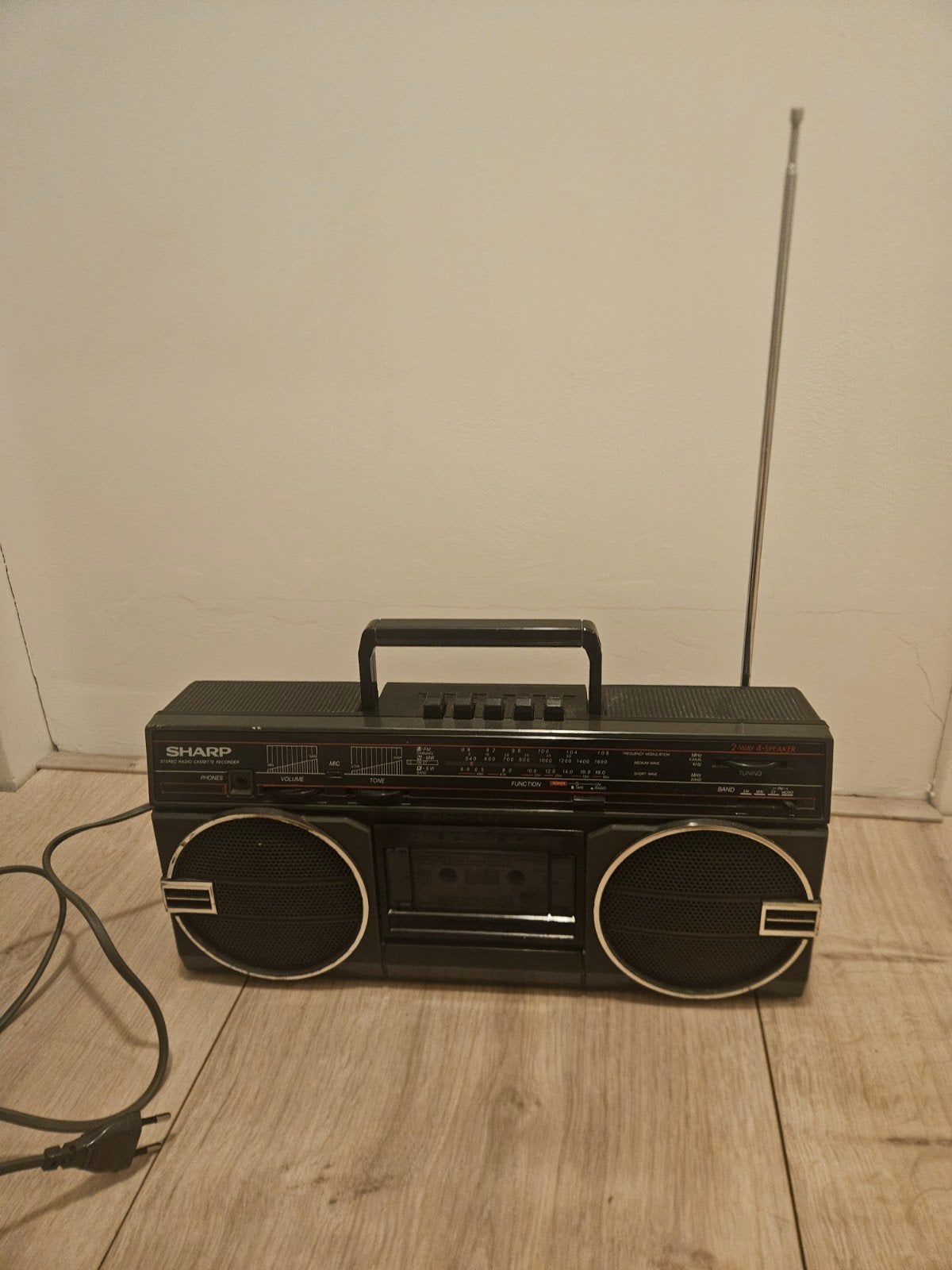 Sharp GF-3939 vintage radio/cassettespeler, Ophalen of Verzenden, Gebruikt