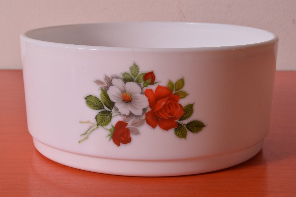 Grote retro vintage Arcopal schaal / saladeschaal, Gebruikt, Ophalen of Verzenden, Overige stijlen, Glas