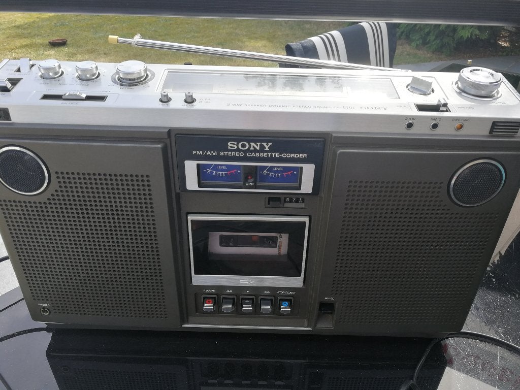Ghettoblaster Sony CF 570 L uit 1974, Ophalen of Verzenden, Gebruikt, Wereldontvanger