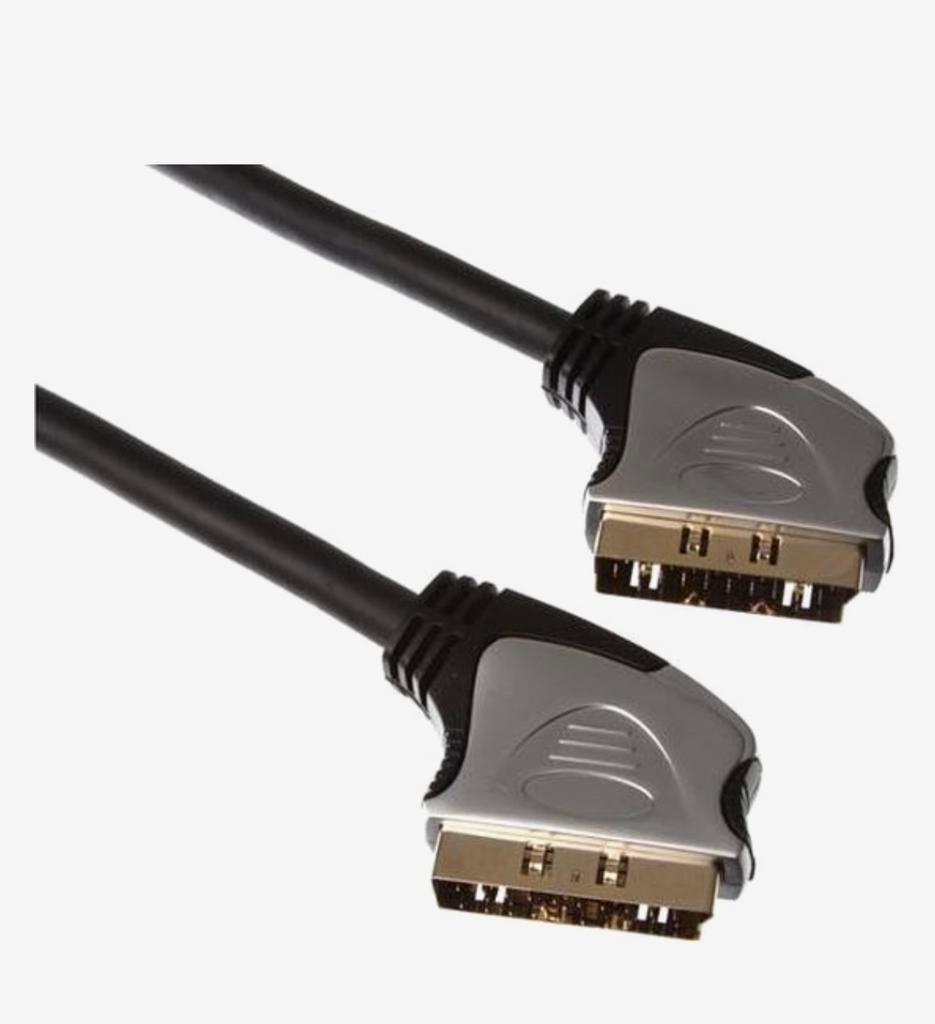 HQ products silver series scart kabel 65 cm nieuw, Ophalen of Verzenden, Nieuw, Minder dan 2 meter, Scartkabel