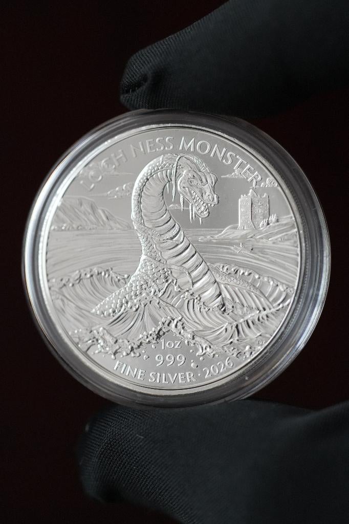 1 oz Loch Ness Monster Zilver Munt 2026, Verzenden, Zilver
