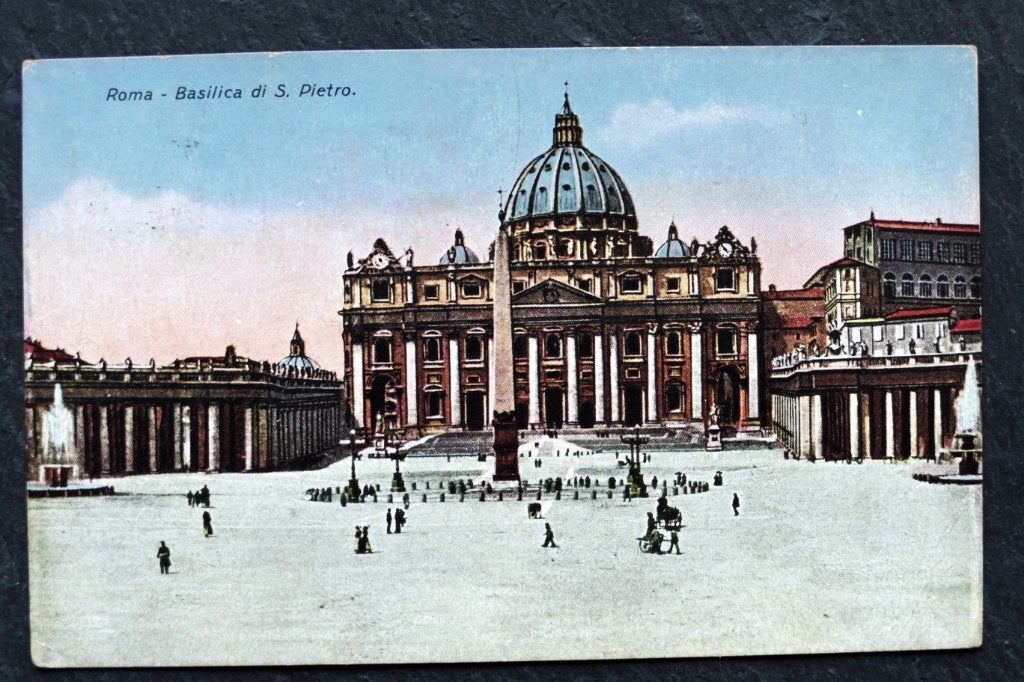 Rome, Basilica di S. Pietro, 1929, Italie, Verzamelen, Ansichtkaarten | Buitenland, Verzenden, Voor 1920, Gelopen, Italië