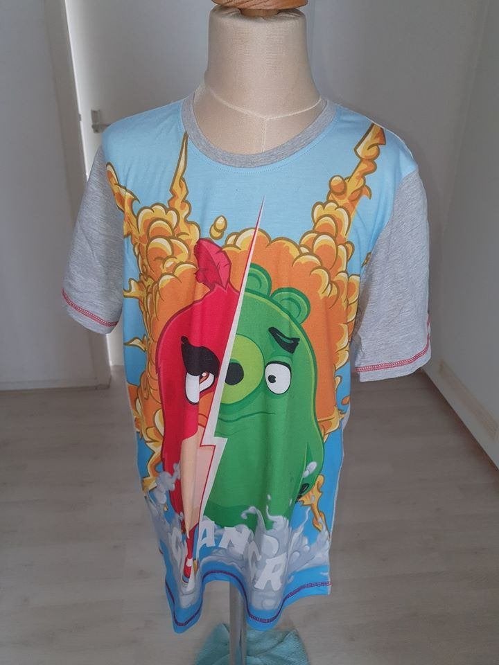 Angry Birds T-shirt - Get Angry maat 158, Angry Birds, Ophalen of Verzenden, Zo goed als nieuw, Shirt of Longsleeve