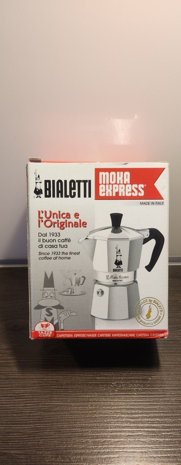 Bialetti Moka Express 2 kops - Nieuw in doos, Witgoed en Apparatuur, 2 tot 4 kopjes, Ophalen of Verzenden, Espresso apparaat, Gemalen koffie