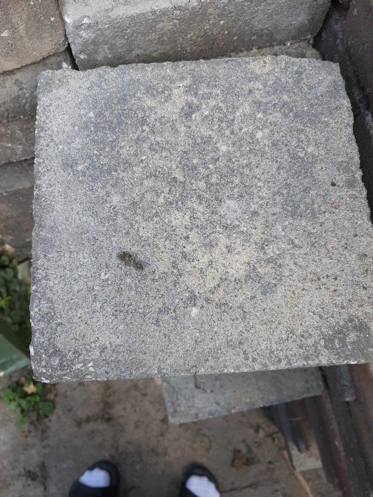 24m2 rode en grijze terrastegels, Ophalen, Gebruikt, 10 m² of meer, Beton