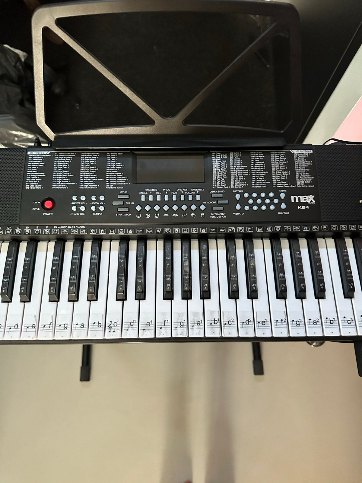 Keyboard voor beginner met microfoon - Max KB4, Ophalen, Zo goed als nieuw, 61 toetsen, Overige merken