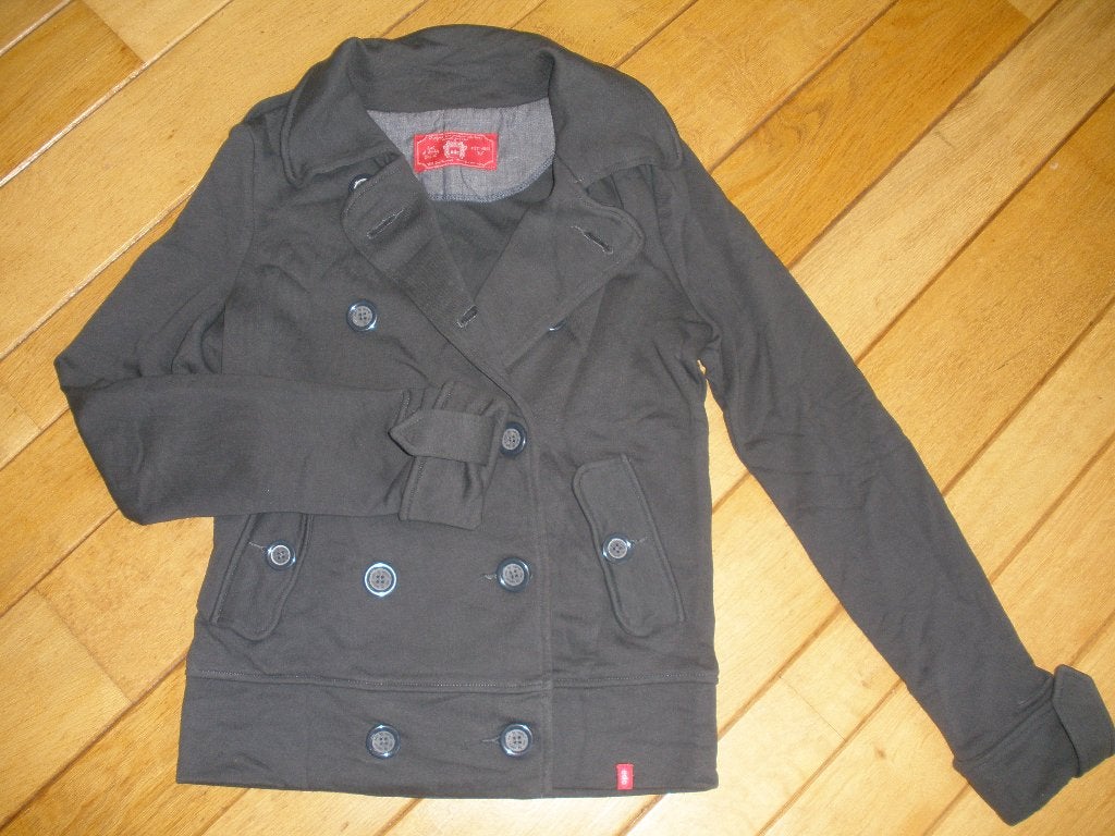 ESPRIT vest jas jack colbert donker grijs maat M, Kleding | Dames, Maat 38/40 (M), Ophalen of Verzenden, Zo goed als nieuw, Grijs