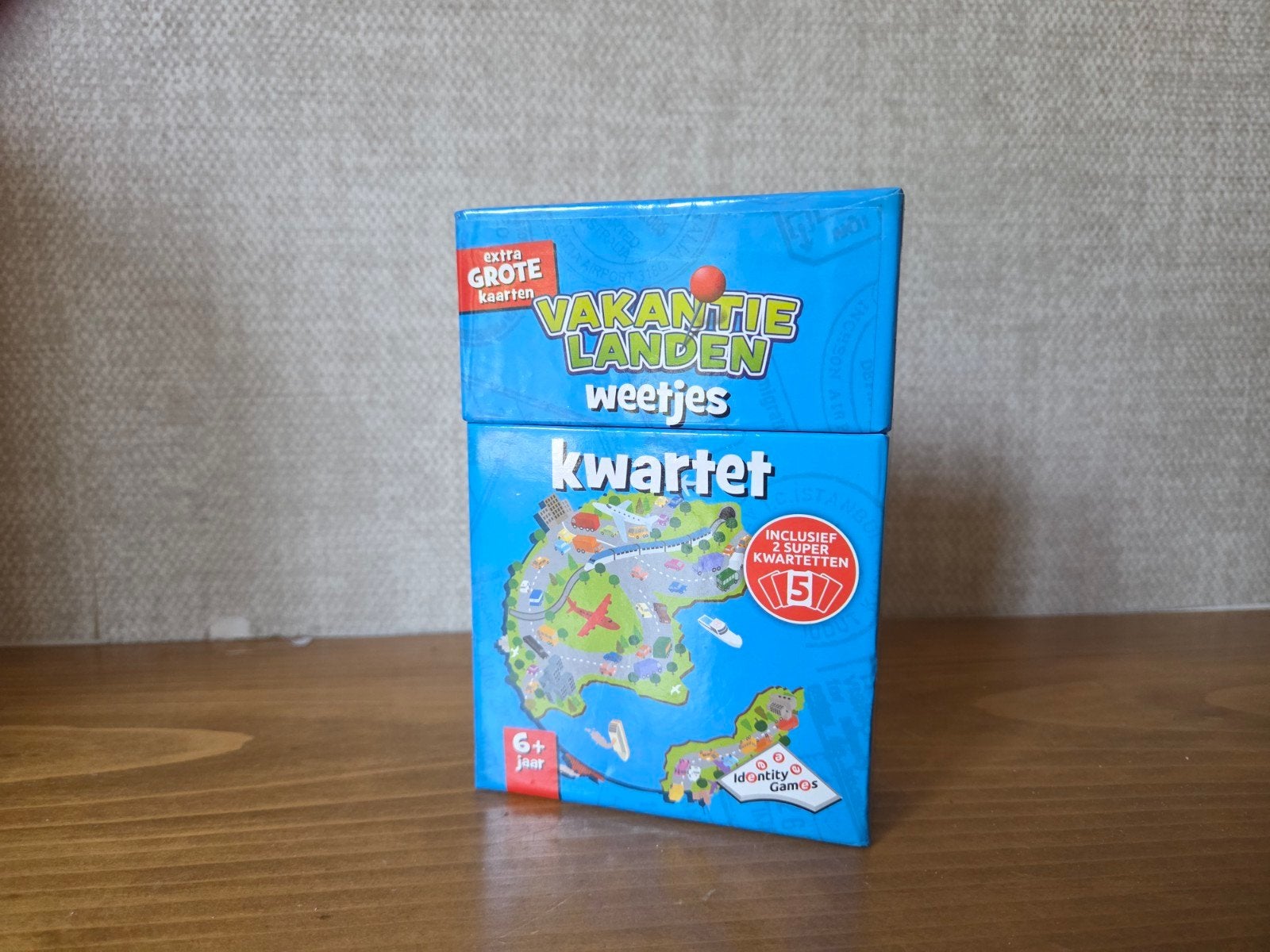 Vakantielanden Weetjes Kwartet - Extra Grote Kaarten, Vijf spelers of meer, Ophalen, Gebruikt, Identity Games