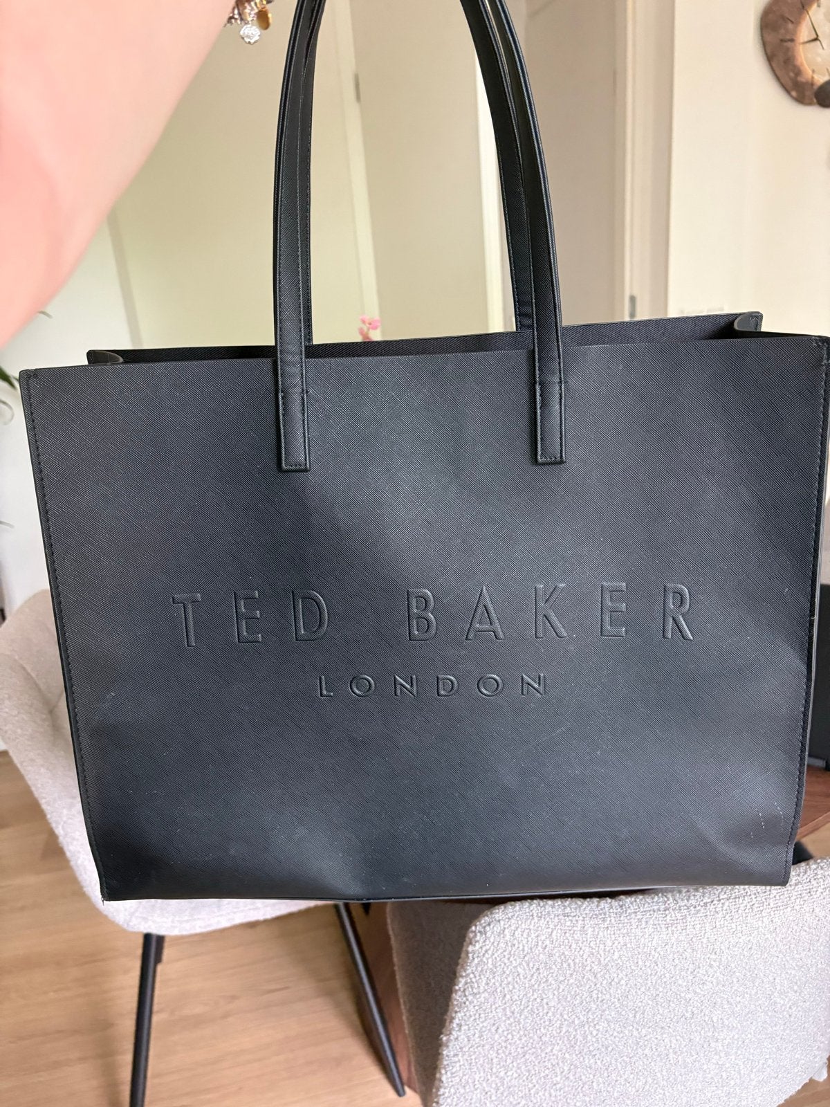 Stijlvolle Ted Baker Shopper - Zwart, Ophalen of Verzenden, Gebruikt, Zwart, Shopper