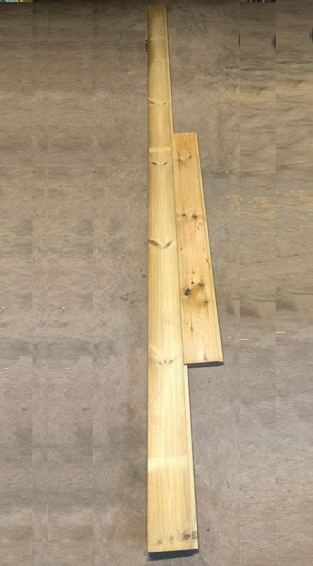 Div. houten balken, planken, rabat, latten nieuw en gebruikt, Minder dan 25 mm, Overige typen, Nieuw, 200 tot 250 cm