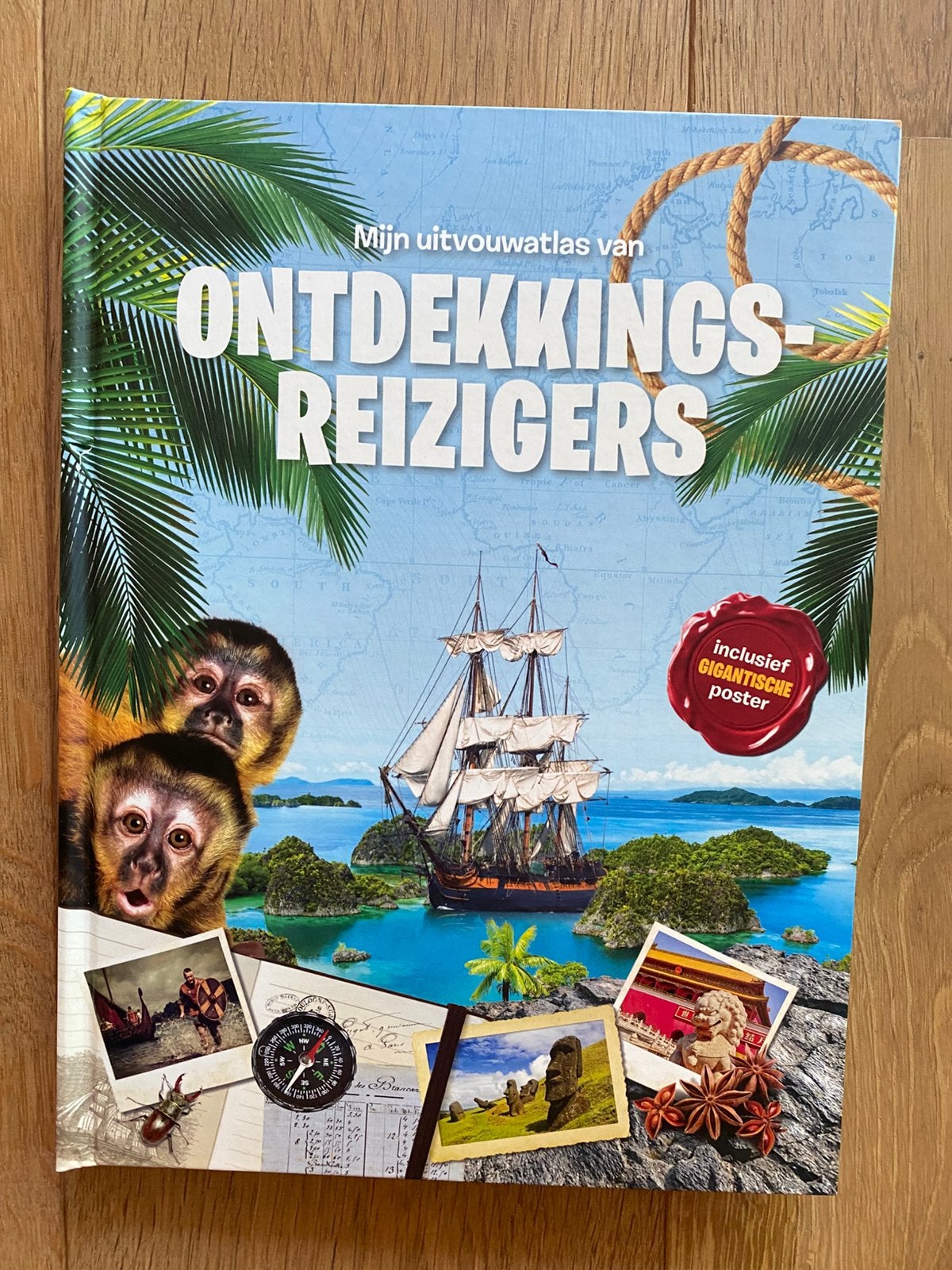 Boek Mijn uitvouwatlas van ontdekkingsreizigers, Ophalen, Zo goed als nieuw