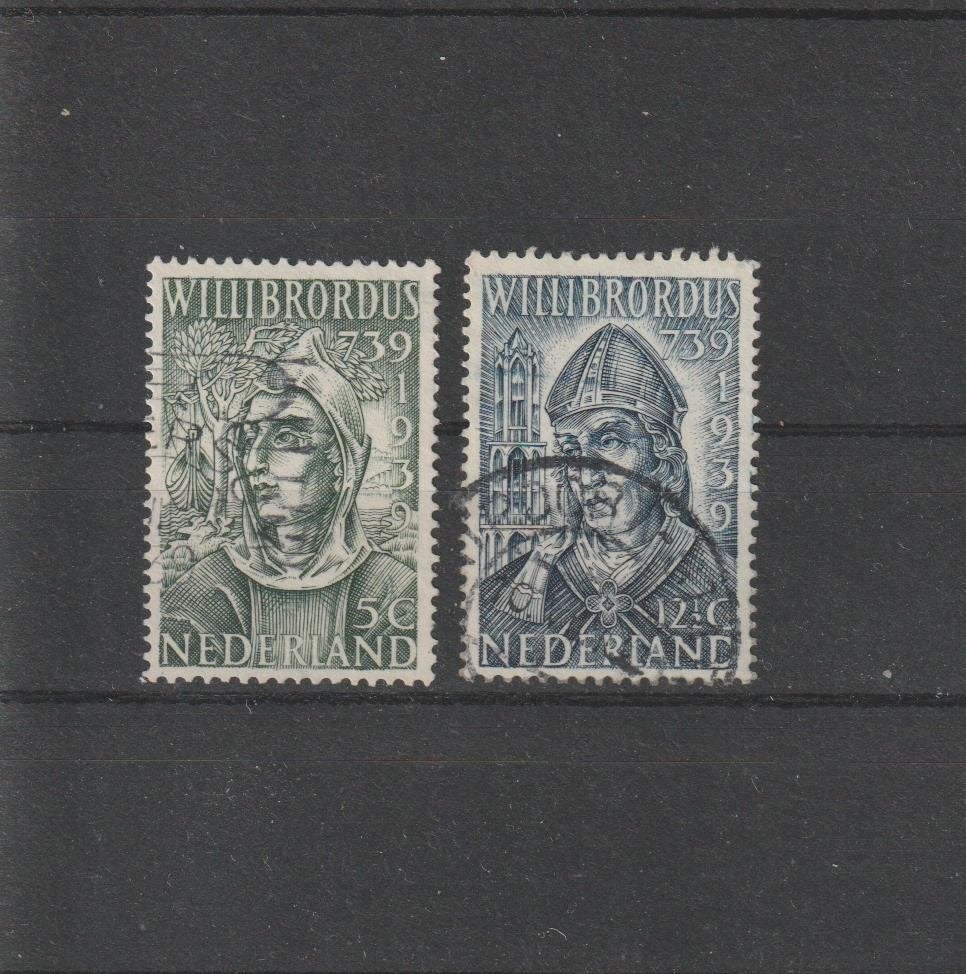 Nederland 1939, NVPH 323 t/m 324, Gestempeld., Verzenden, T/m 1940, Gestempeld
