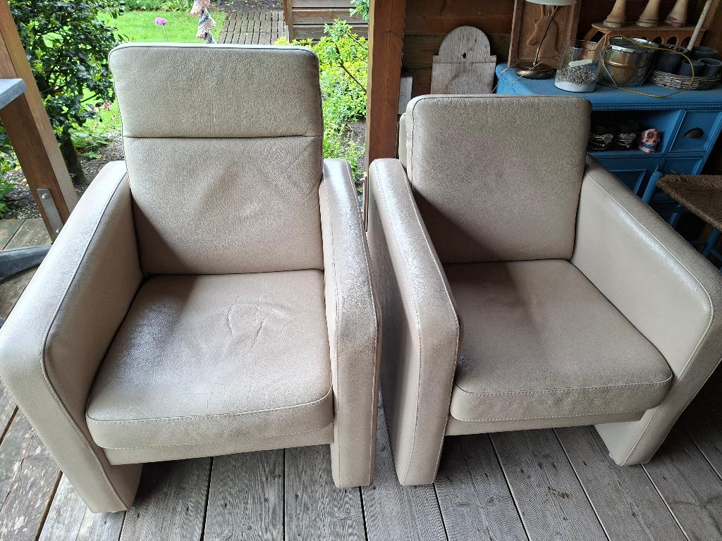 Stoelen, Ophalen, Leder, Gebruikt, Twee