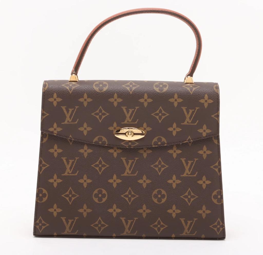 Louis Vuitton Monogram Malesherbes, Verzenden, Zo goed als nieuw, Bruin, Handtas
