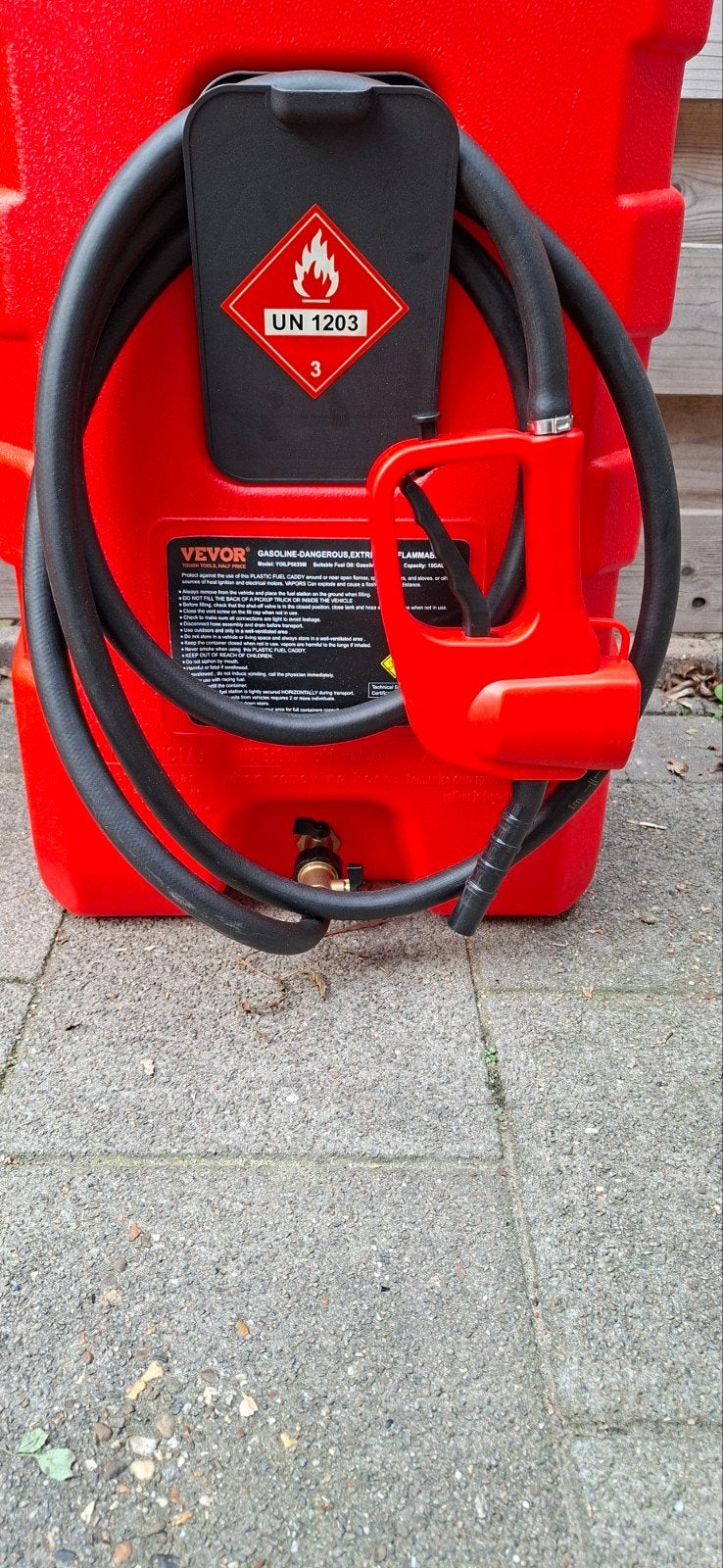 Vevor Mobiele Brandstoftank 57L/15GAL met Pomp en Slang, Ophalen