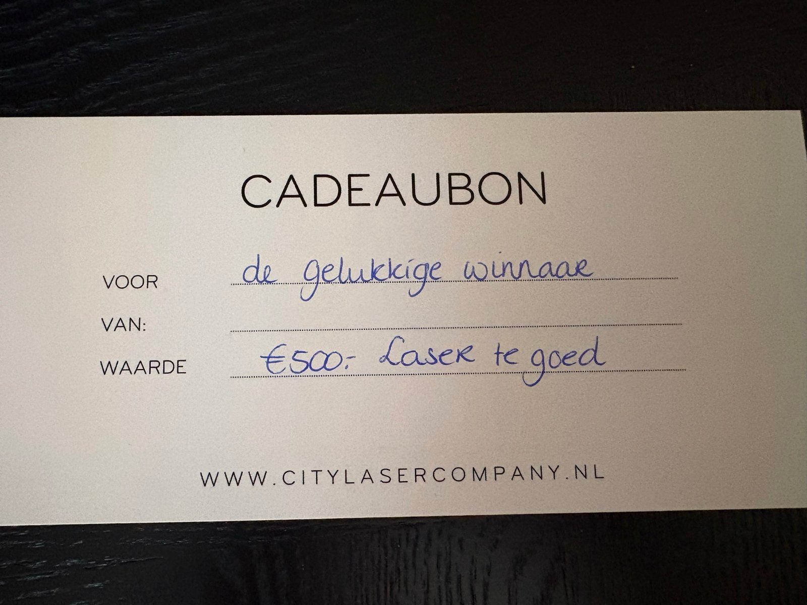 Cadeaubon laseren groningen/leeuwarden, Eén persoon, Cadeaubon