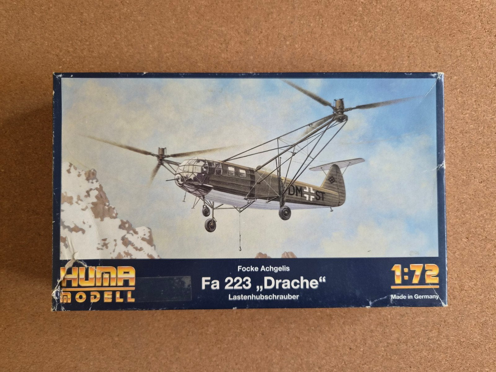 HUMA 5000 Focke Achgelis FA 223 Drache 1:72 is aan begonnen, Overige merken, 1:72 tot 1:144, Gebruikt, Helikopter
